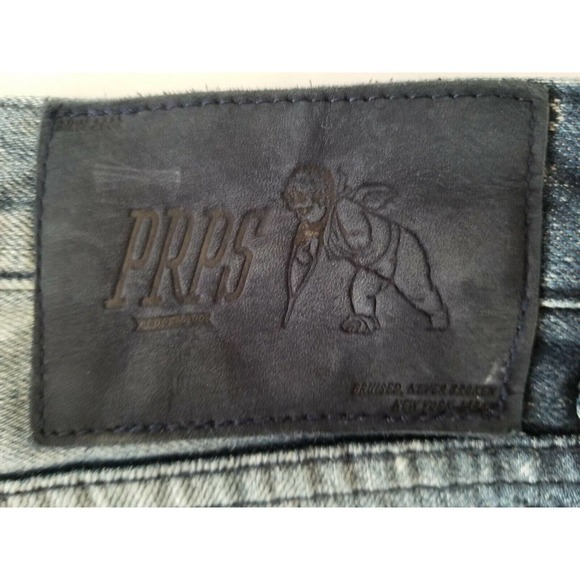 PRPS Demon Fit Button Fly Men's Jeans Purposely Distressed Denim Size 36x34 - Picture 3 of 12